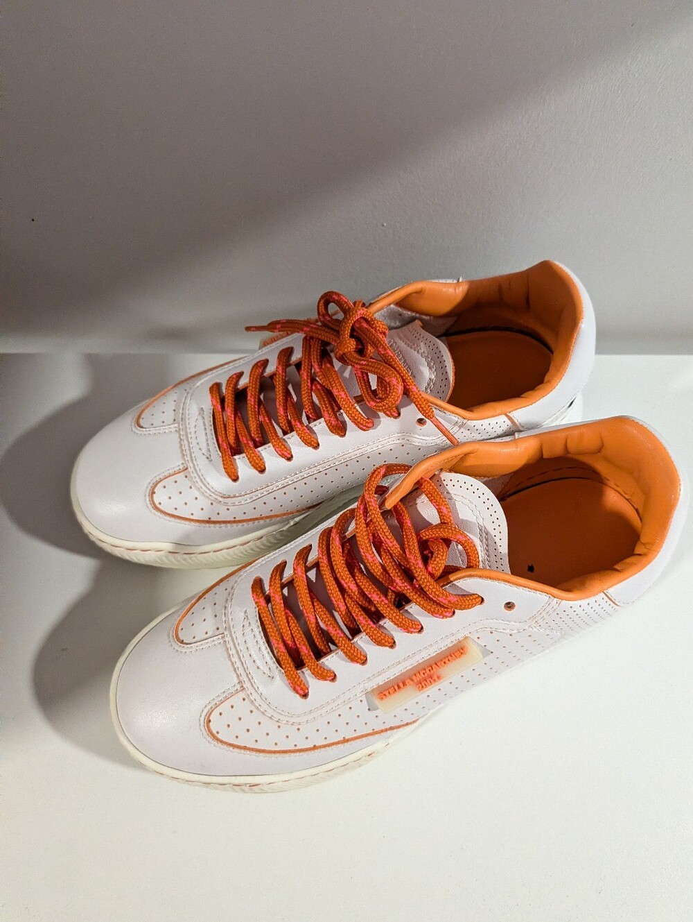 Stella McCartney 2001 White Orange Platform Sneakers … - Gem